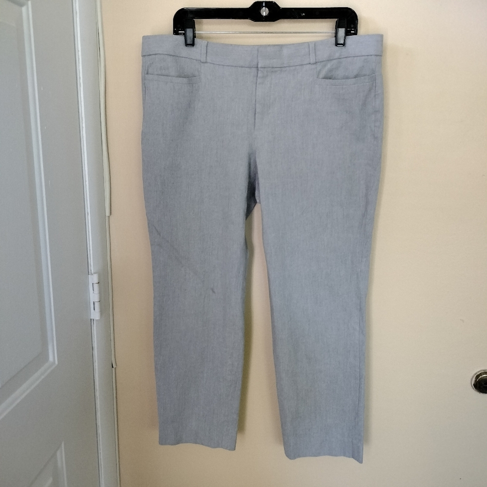 Banana Republic Sloan Gray Ankle Pants 14 Stretch Office Career Preppy